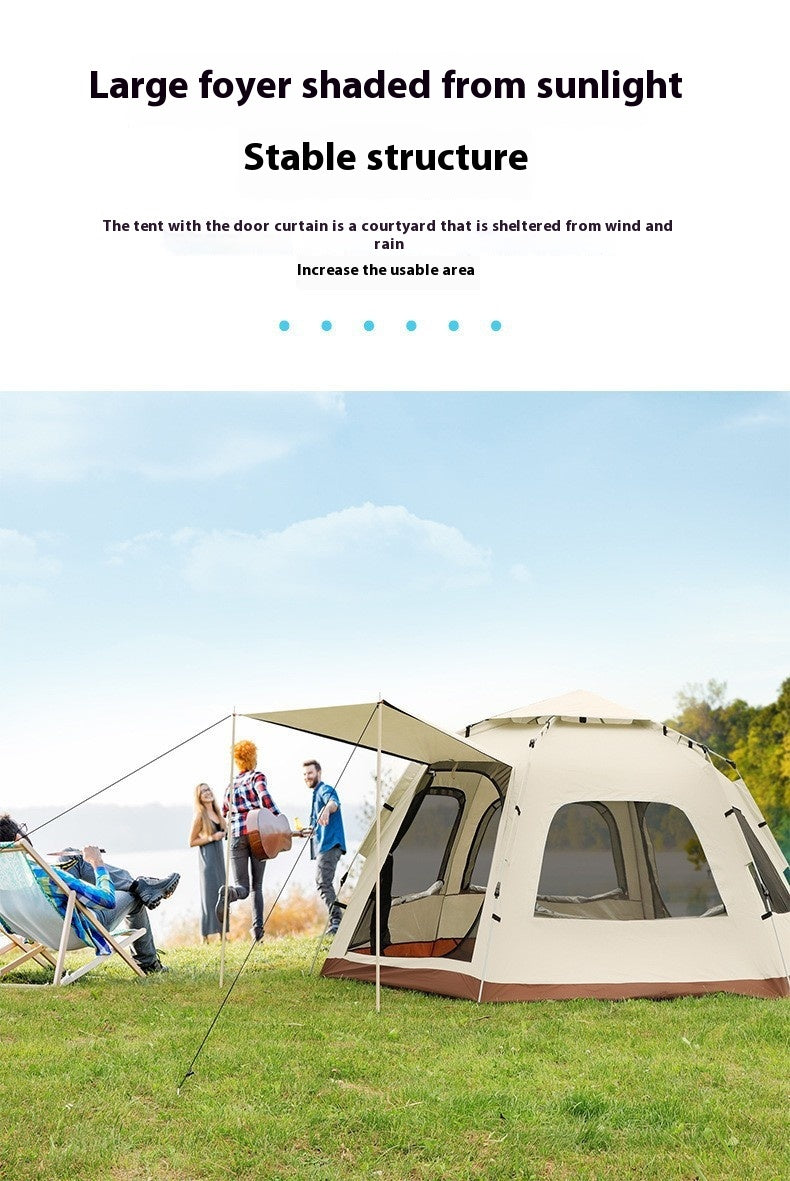 Hexagon-Zelt für Camping & Festivals – Wasserdicht & windgeschützt - ExploreZone