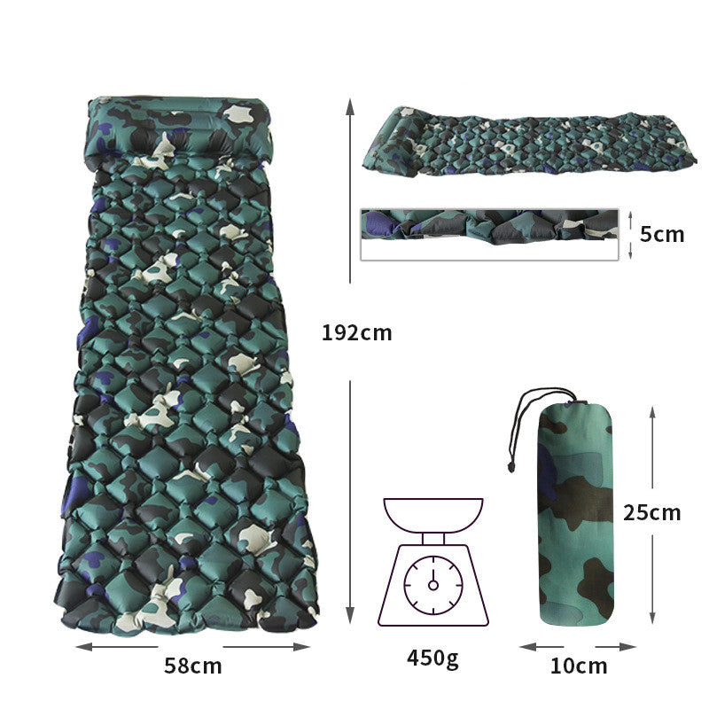 Schnell aufblasbare Camouflage Campingmatratze - ExploreZone