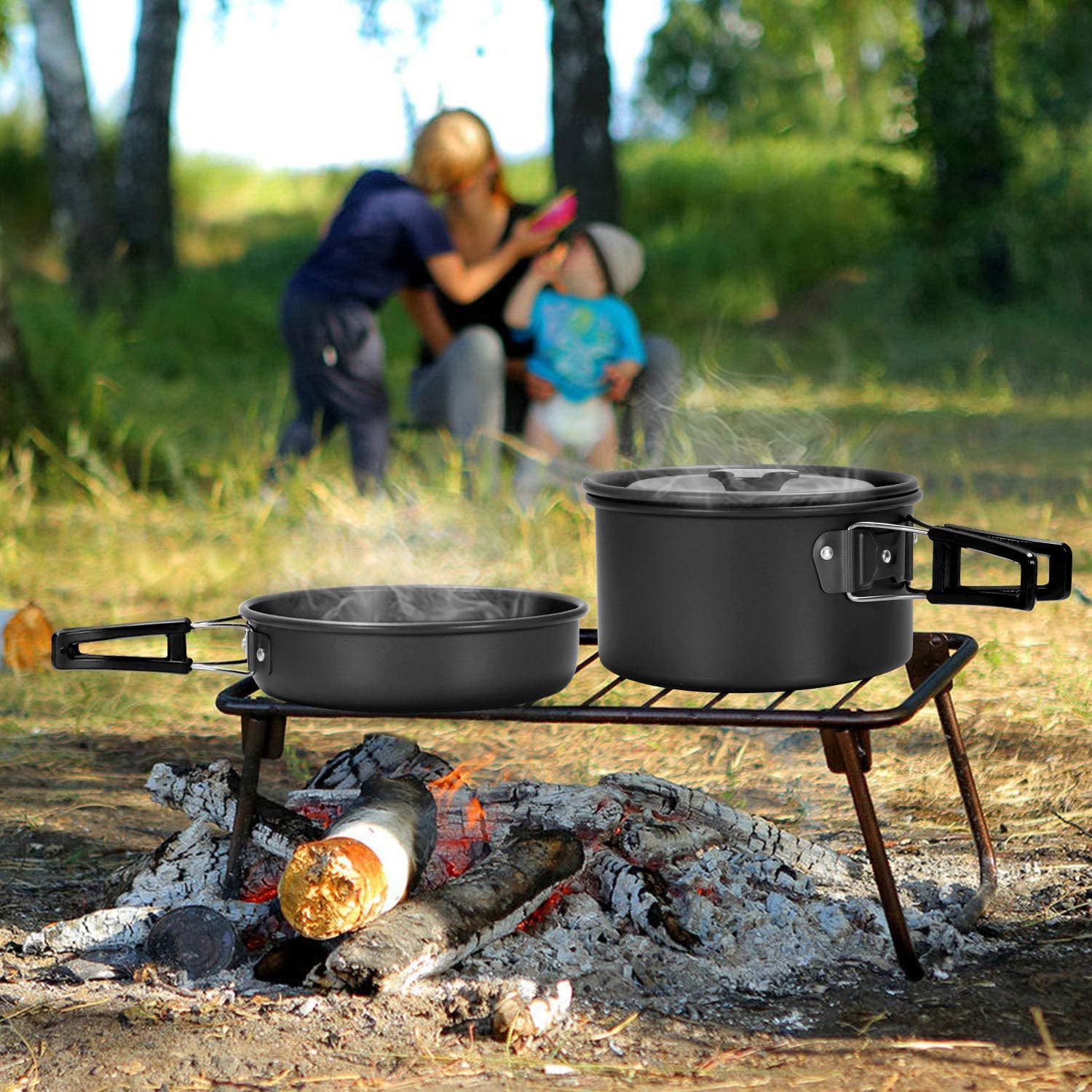 Camping Kochgeschirr Set M für 2-3 Personen - ExploreZone