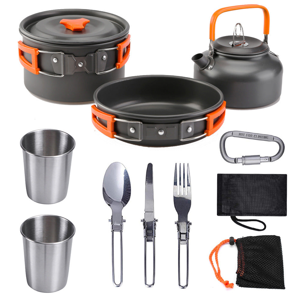 Camping Kochgeschirr Set S – Kompakt & Leicht für 1-2 Personen - ExploreZone