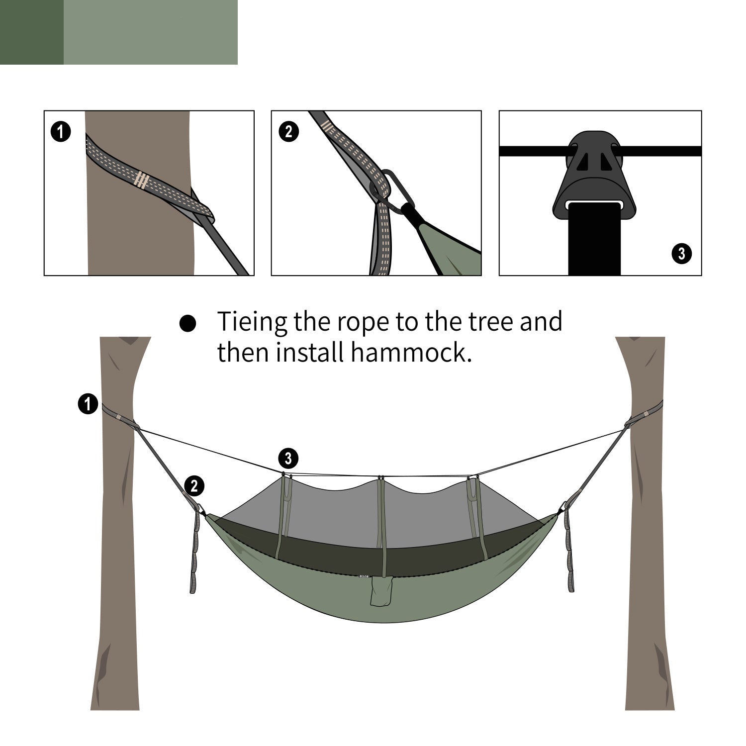 Hängematte mit Mückennetz für Outdoor & Trekking – kompakt & stark - ExploreZone