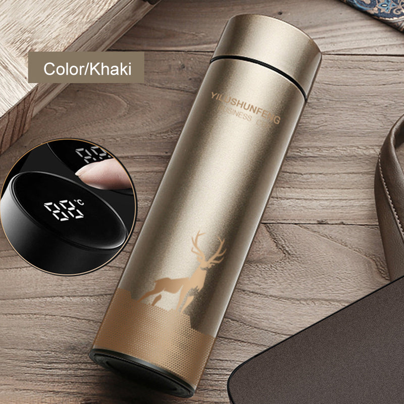 Edelstahl-Thermoflasche mit LED-Temperaturanzeige – 500ml - ExploreZone