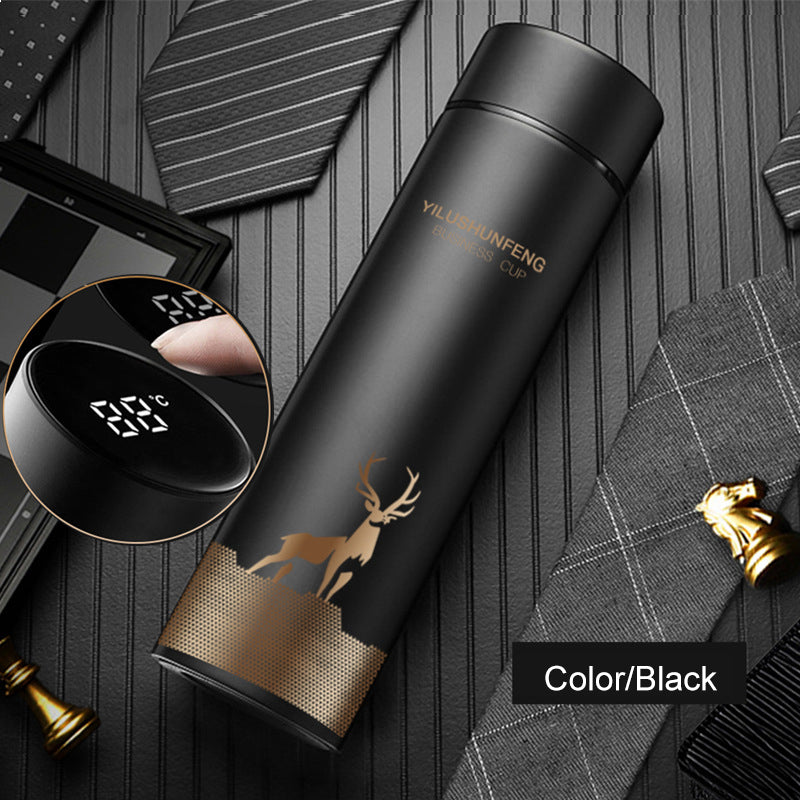 Edelstahl-Thermoflasche mit LED-Temperaturanzeige – 500ml - ExploreZone