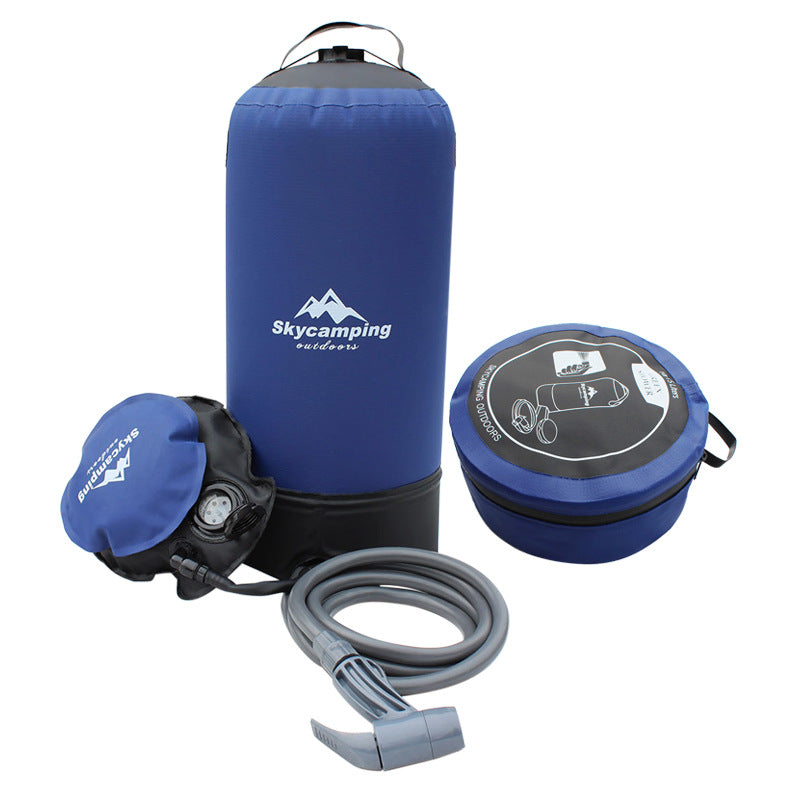 Faltbare Outdoor-Duschtasche mit Luftpumpe – 11 L Campingdusche - ExploreZone