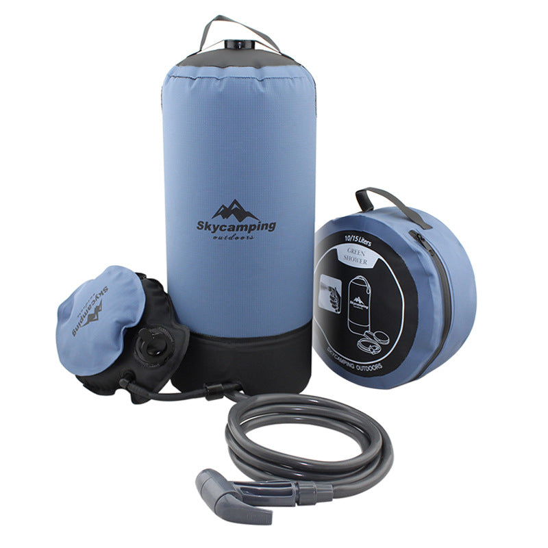 Faltbare Outdoor-Duschtasche mit Luftpumpe – 11 L Campingdusche - ExploreZone