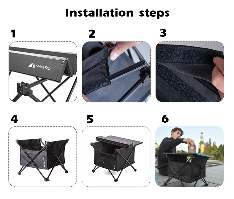 Faltbarer Campingtisch aus Aluminium – leicht & robust, 3 Größen - ExploreZone
