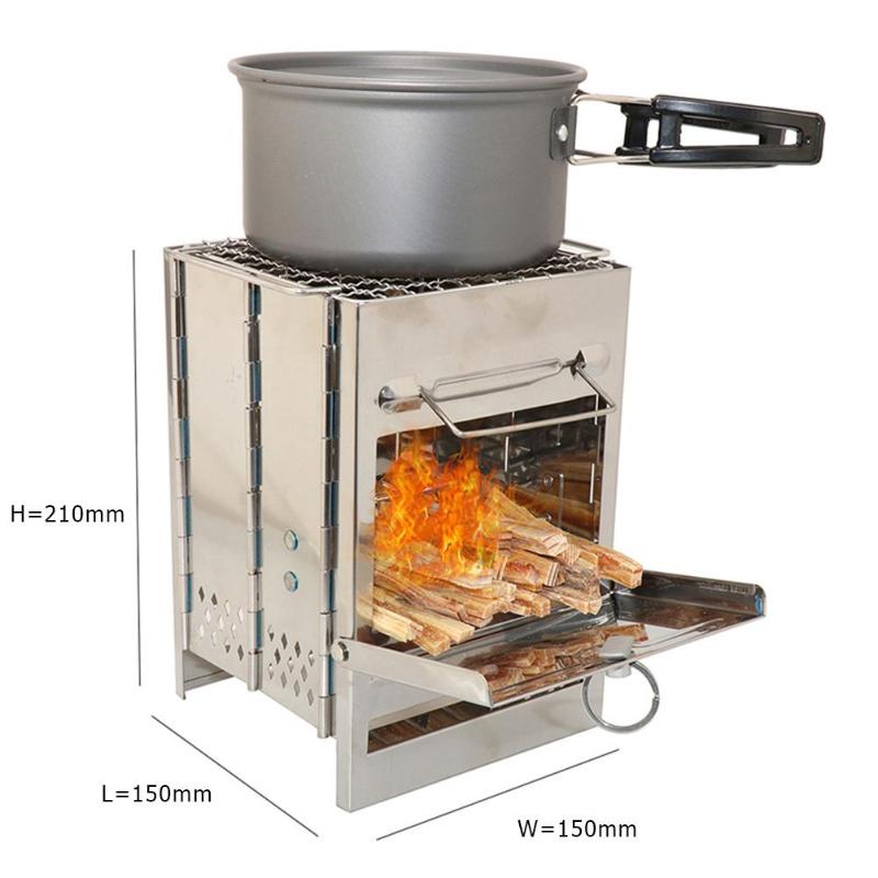 Kleiner faltbarer Campinggrill aus Edelstahl – ideal für 1–2 Personen - ExploreZone
