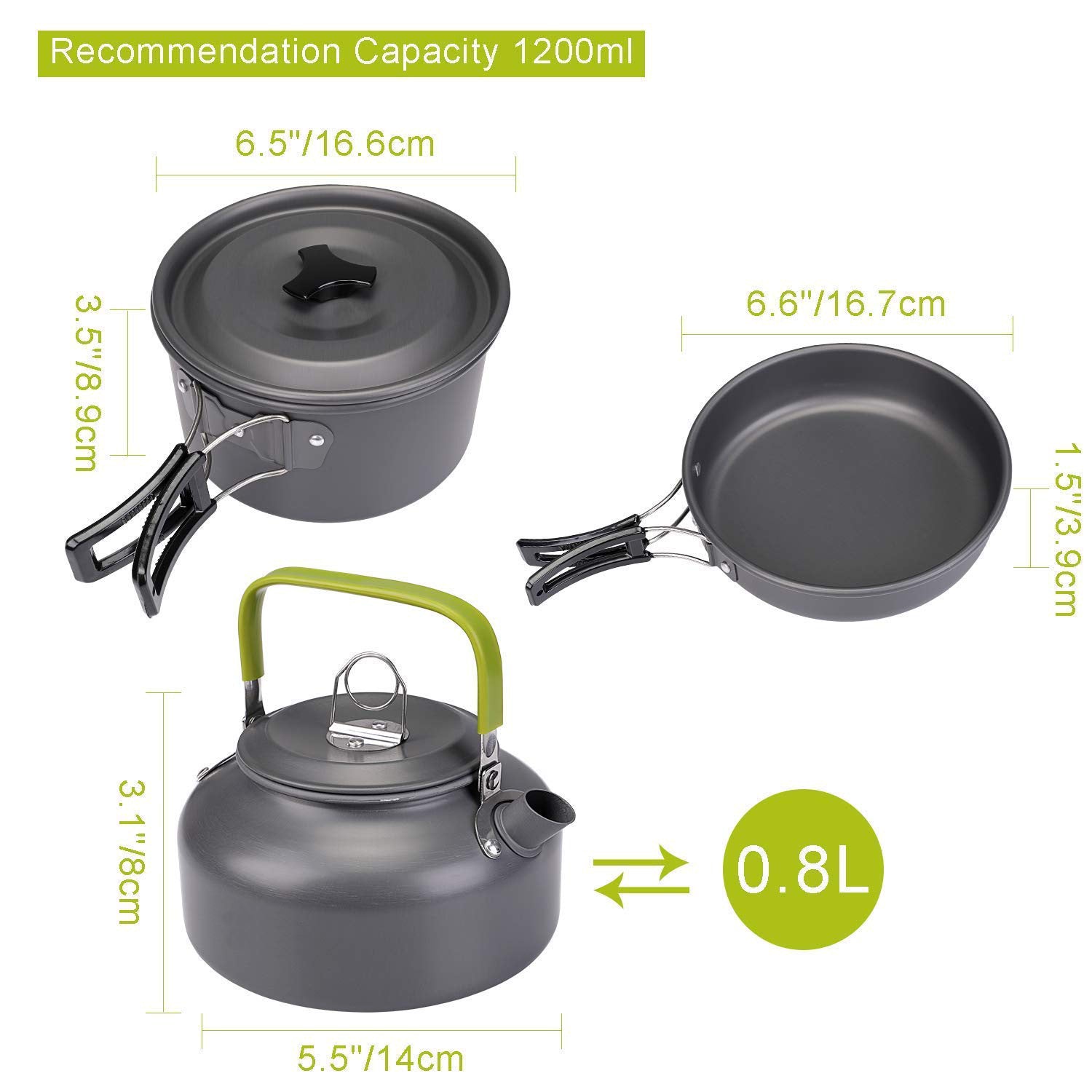 Camping Kochgeschirr Set S – Kompakt & Leicht für 1-2 Personen - ExploreZone