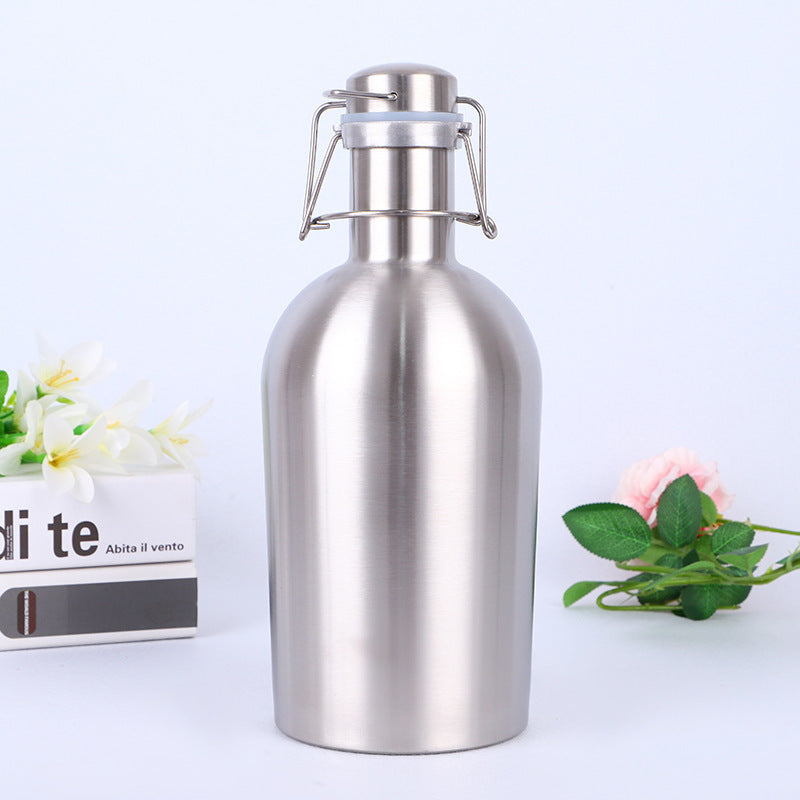 Stabile Edelstahlflasche mit Bügelverschluss – 4 Größen & Varianten - ExploreZone