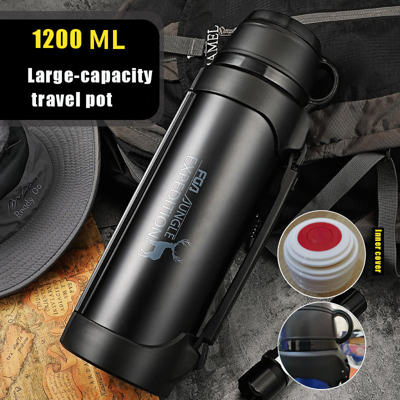Thermoskanne Edelstahl Pro – 1,2 l & 1,9 l – Warm & Kalt bis zu 24h - ExploreZone