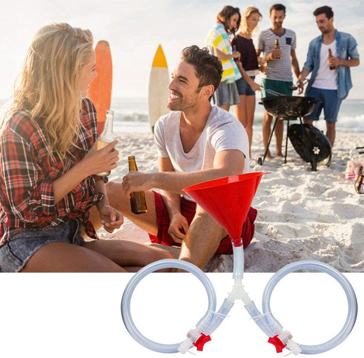 Biertrichter für Festivals & Partys – mit Einzel- oder Doppelschlauch - ExploreZone