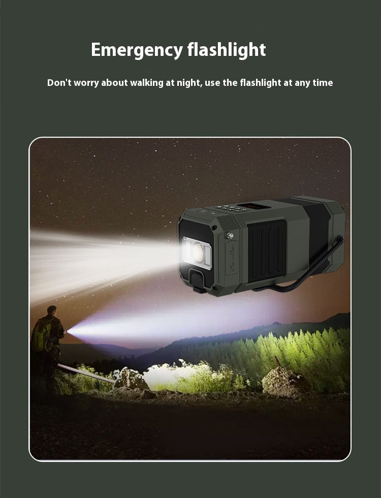 Tragbares Notfallradio mit Powerbank, Licht & Bluetooth - ExploreZone