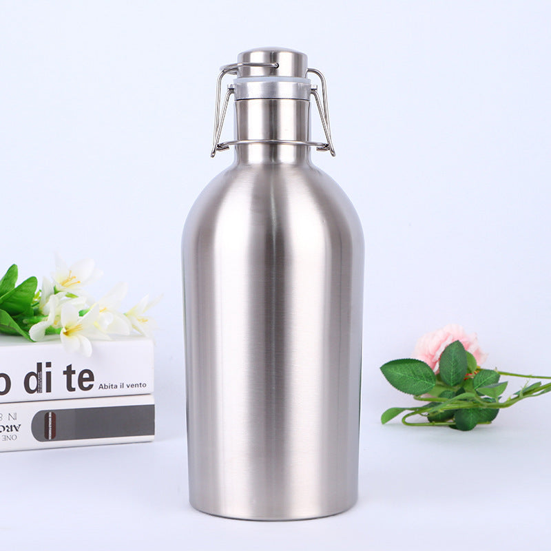 Stabile Edelstahlflasche mit Bügelverschluss – 4 Größen & Varianten - ExploreZone
