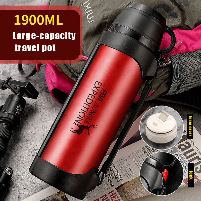Thermoskanne Edelstahl Pro – 1,2 l & 1,9 l – Warm & Kalt bis zu 24h - ExploreZone