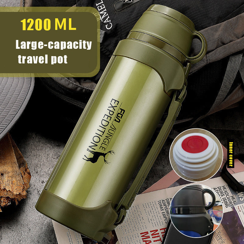 Thermoskanne Edelstahl Pro – 1,2 l & 1,9 l – Warm & Kalt bis zu 24h - ExploreZone