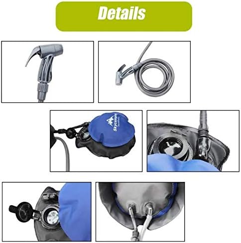 Faltbare Outdoor-Duschtasche mit Luftpumpe – 11 L Campingdusche - ExploreZone
