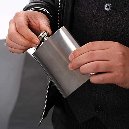 Edelstahl Flachmann-Set mit Bechern & Trichter – Geschenkbox - ExploreZone
