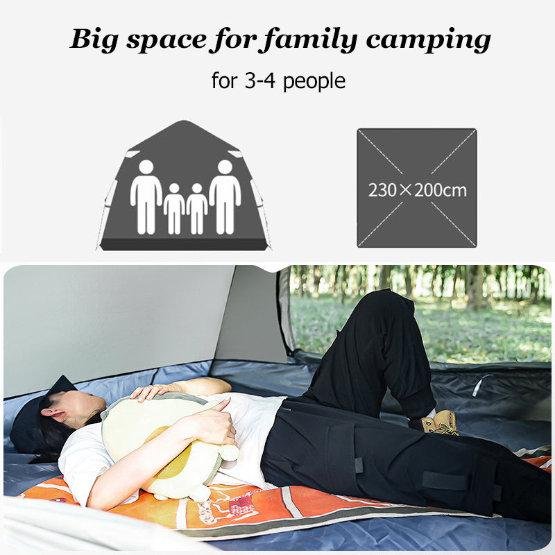 3 Personen Zelt mit Quick-Up System – Sekundenschneller Aufbau - ExploreZone