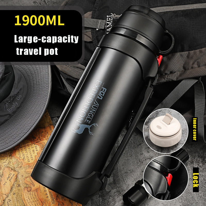 Thermoskanne Edelstahl Pro – 1,2 l & 1,9 l – Warm & Kalt bis zu 24h - ExploreZone