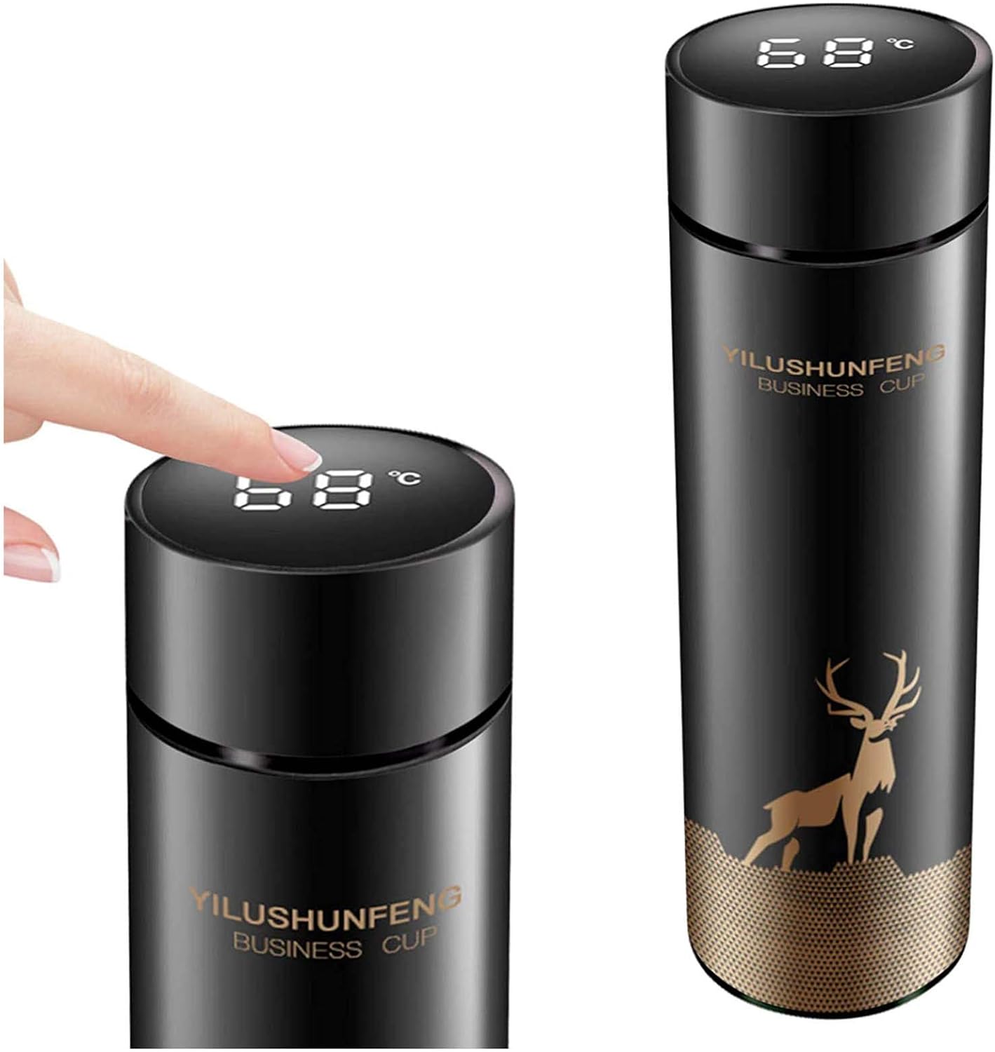 Edelstahl-Thermoflasche mit LED-Temperaturanzeige – 500ml - ExploreZone