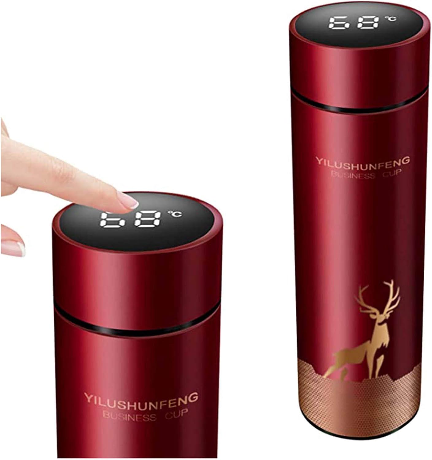 Edelstahl-Thermoflasche mit LED-Temperaturanzeige – 500ml - ExploreZone