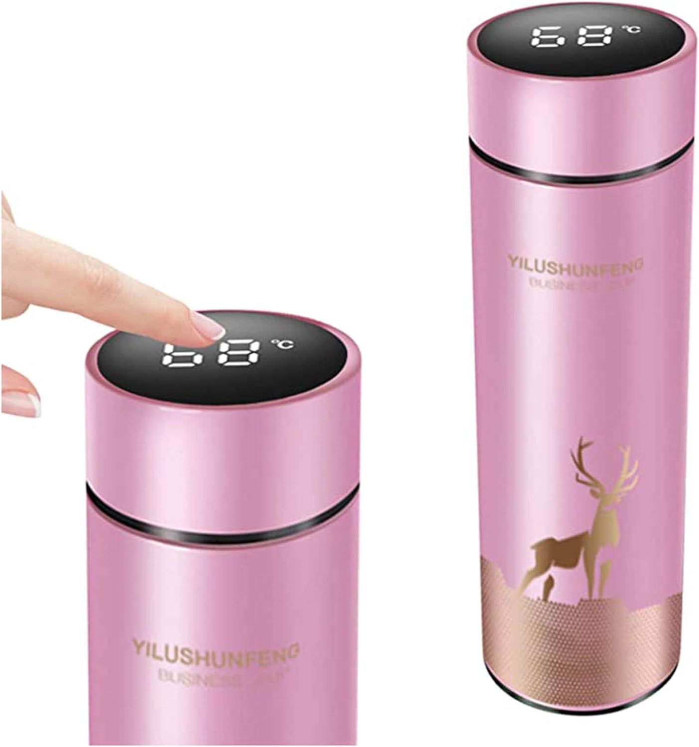Edelstahl-Thermoflasche mit LED-Temperaturanzeige – 500ml - ExploreZone