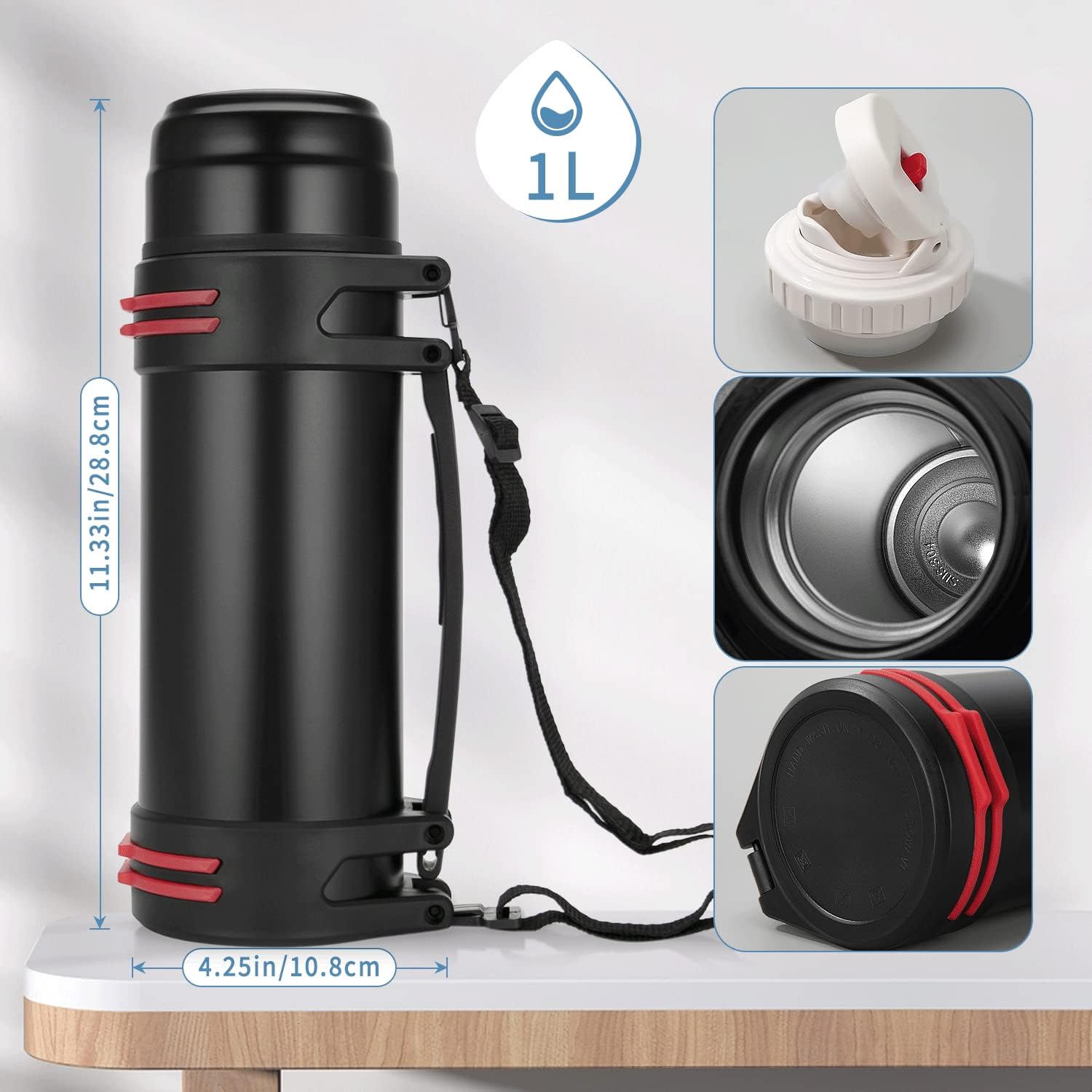 Robuste Edelstahl Thermoskanne – Ideal für Tagestrips & Outdoor-Abenteuer - ExploreZone