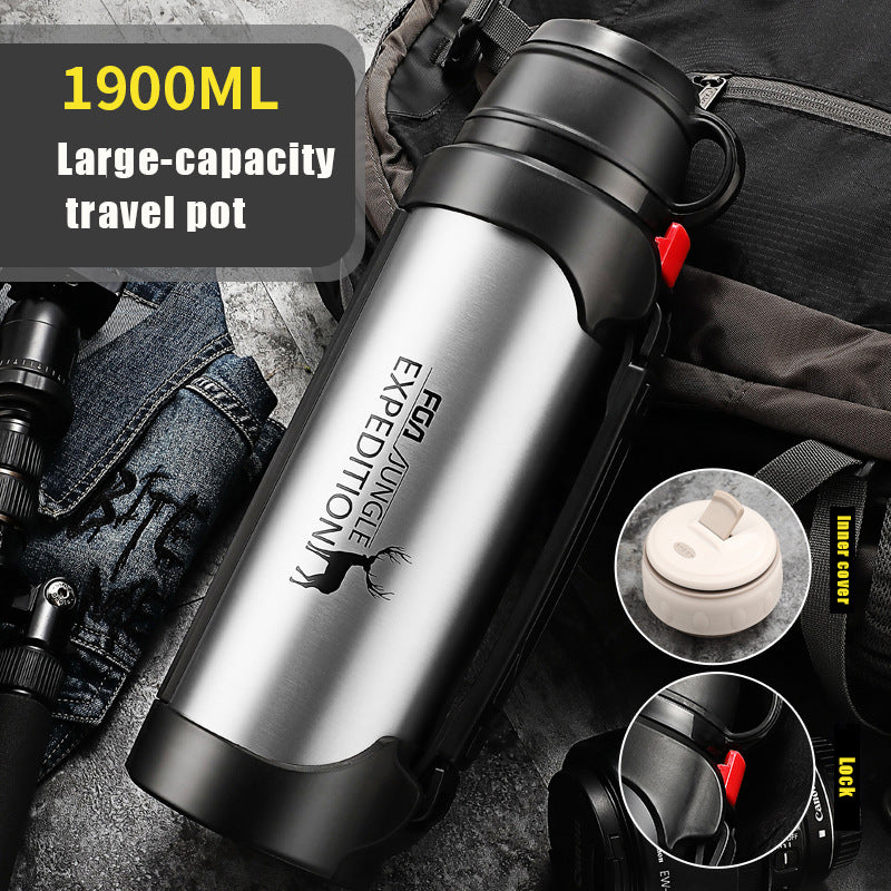 Thermoskanne Edelstahl Pro – 1,2 l & 1,9 l – Warm & Kalt bis zu 24h - ExploreZone