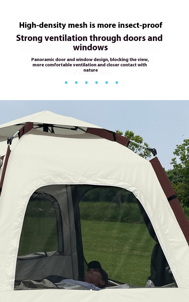 Hexagon-Zelt für Camping & Festivals – Wasserdicht & windgeschützt - ExploreZone