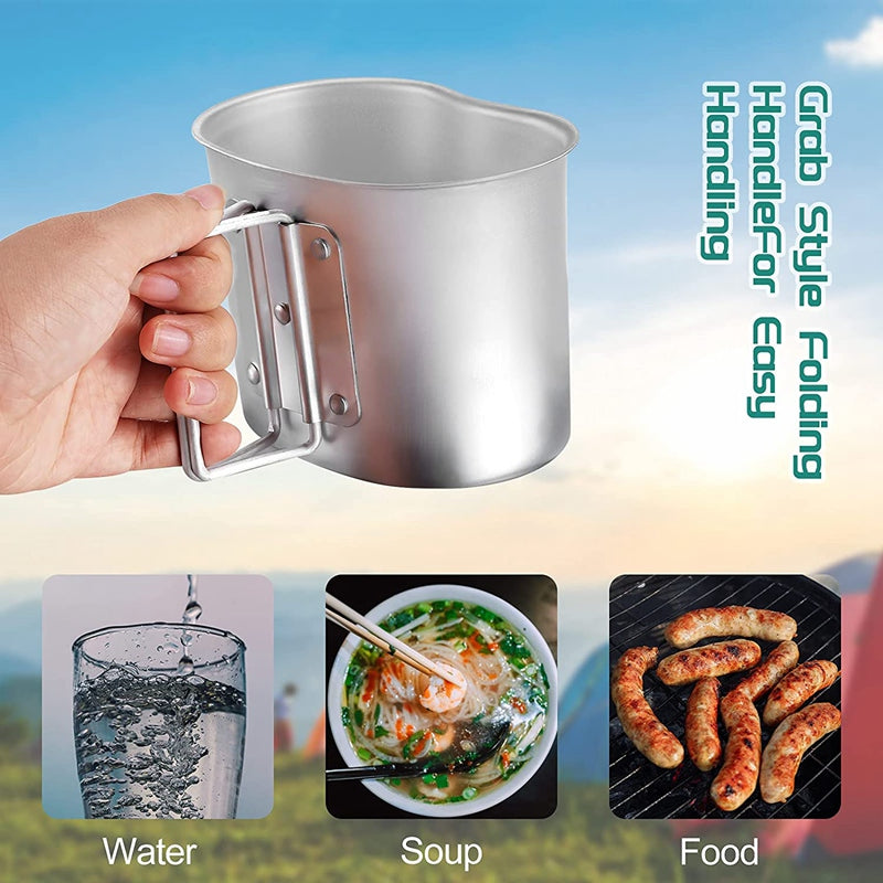 Outdoor Feldflaschen-Set – Wasserflasche mit Tasse & Hülle - ExploreZone