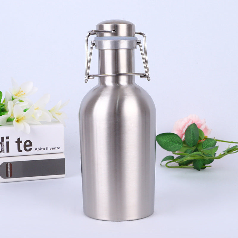 Stabile Edelstahlflasche mit Bügelverschluss – 4 Größen & Varianten - ExploreZone