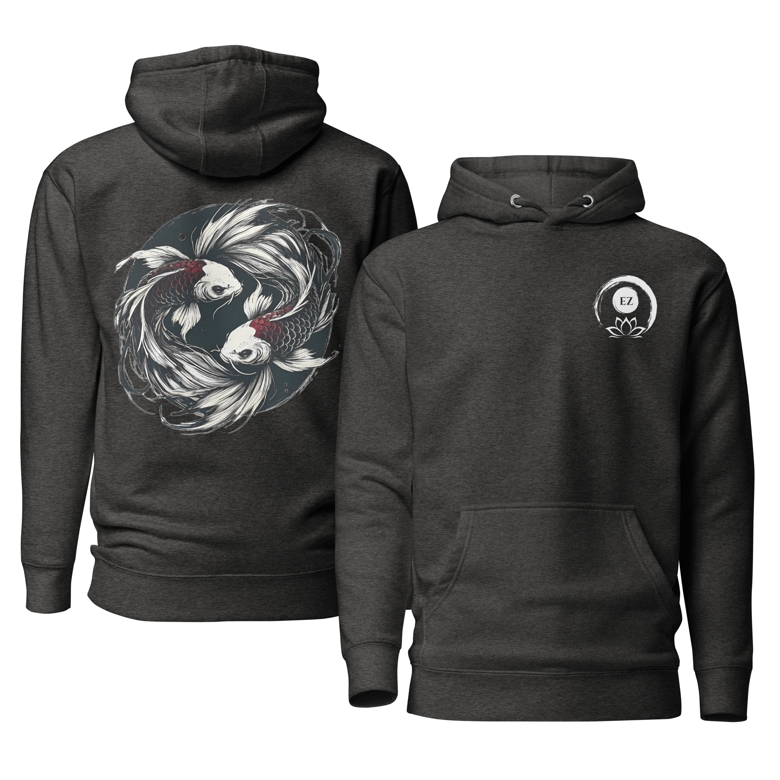Koi Spirit Unisex Kapuzenpullover - Symbol für Kraft & Ruhe