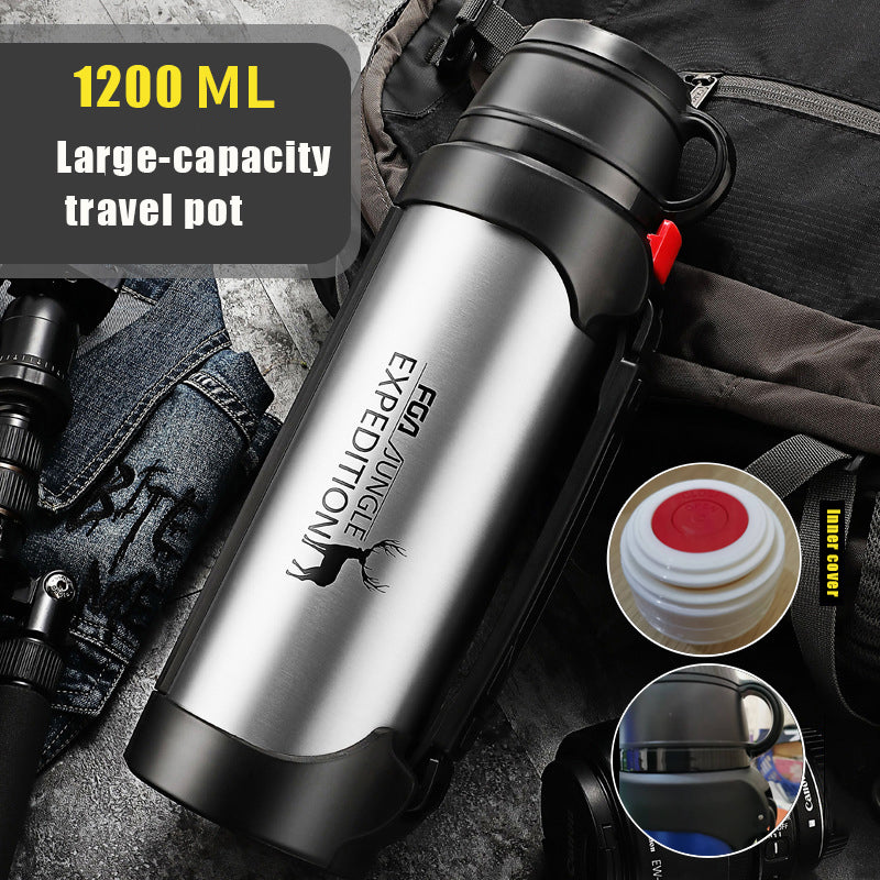 Thermoskanne Edelstahl Pro – 1,2 l & 1,9 l – Warm & Kalt bis zu 24h - ExploreZone