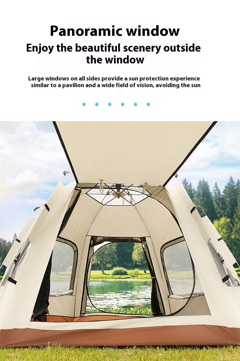 Hexagon-Zelt für Camping & Festivals – Wasserdicht & windgeschützt - ExploreZone
