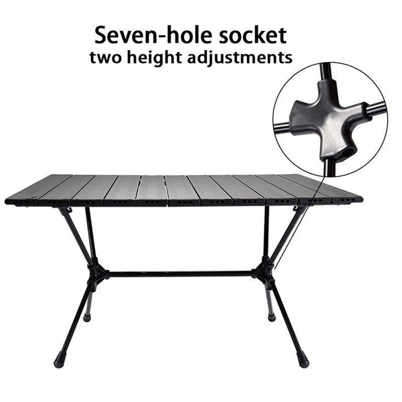 Großer Camping-Klapptisch aus Aluminium – leicht & stabil - ExploreZone
