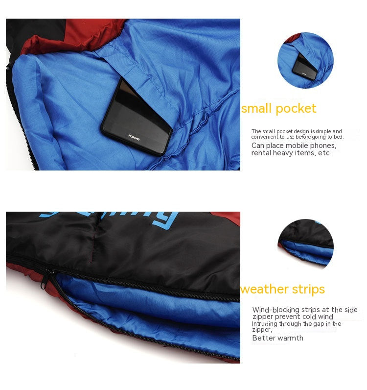 Outdoor-Winterschlafsack – Komfort bis 0 °C, Limit bis -18 °C - ExploreZone