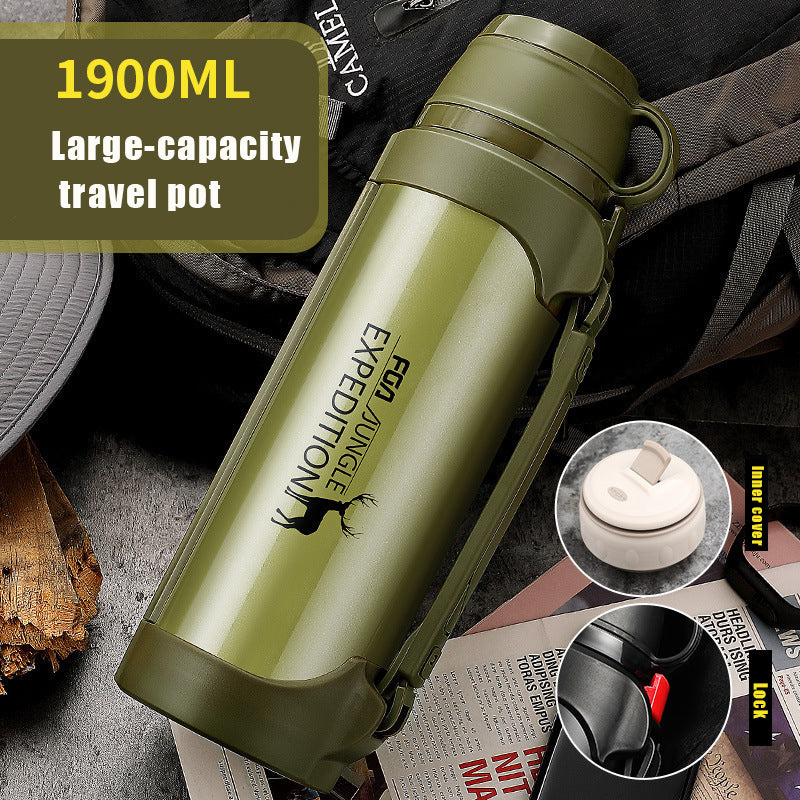 Thermoskanne Edelstahl Pro – 1,2 l & 1,9 l – Warm & Kalt bis zu 24h - ExploreZone