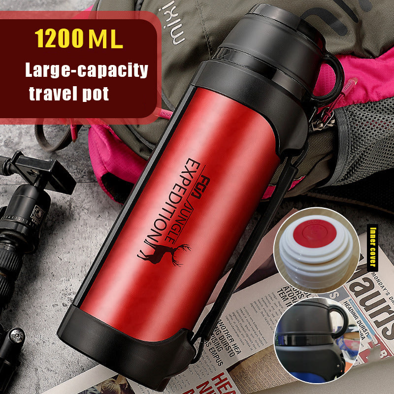 Thermoskanne Edelstahl Pro – 1,2 l & 1,9 l – Warm & Kalt bis zu 24h - ExploreZone