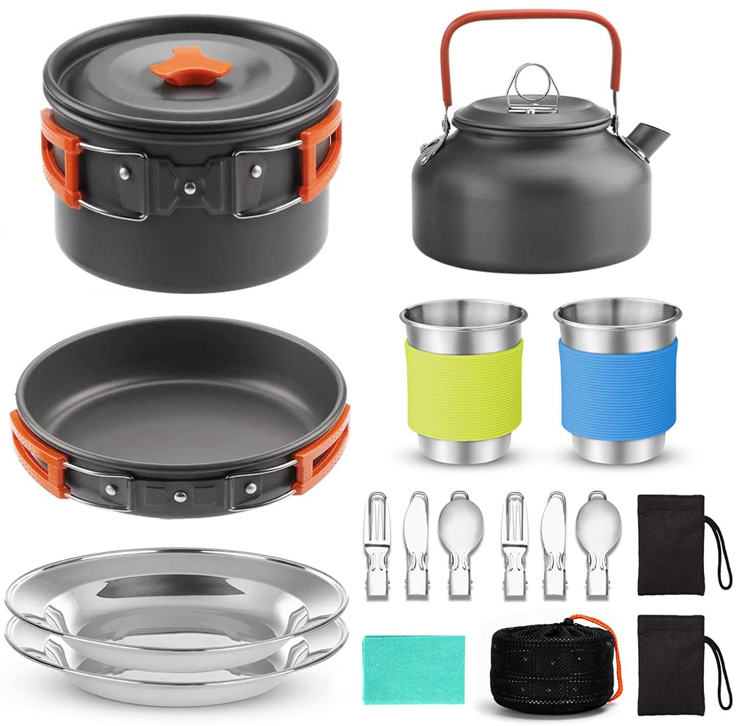 Camping Kochgeschirr Set M für 2-3 Personen - ExploreZone