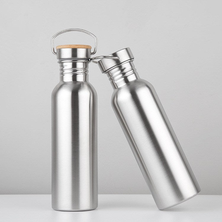 Edelstahlflasche mit Bambus Cover