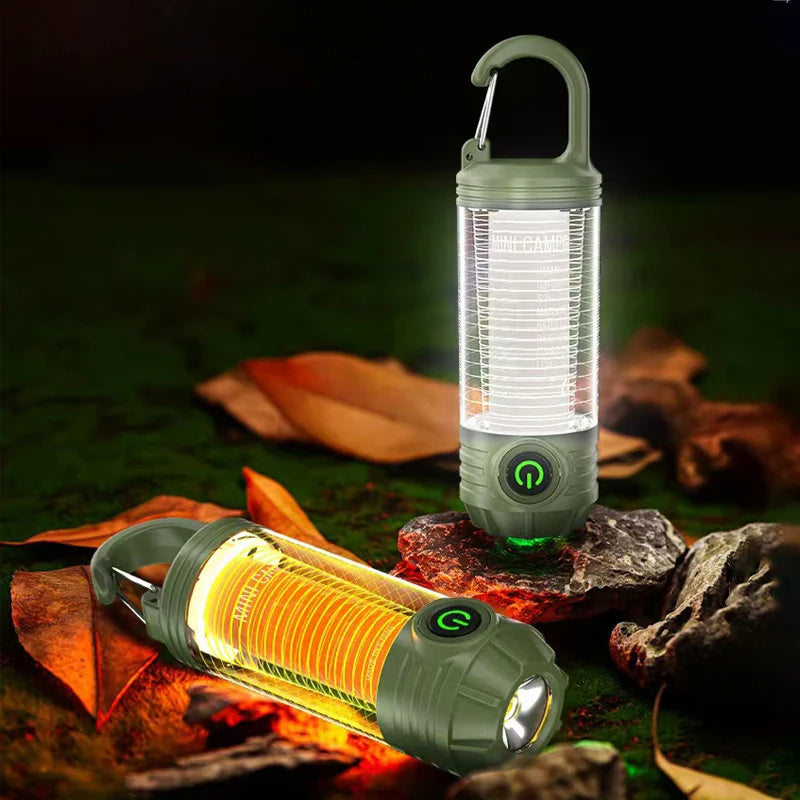 Kompakte Campinglampe mit Nachtlicht & Signallicht – USB-C, wiederaufladbar - ExploreZone