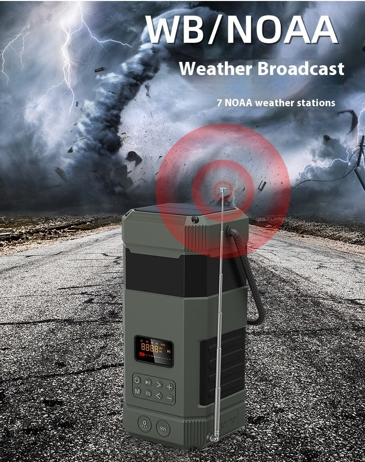 Tragbares Notfallradio mit Powerbank, Licht & Bluetooth - ExploreZone
