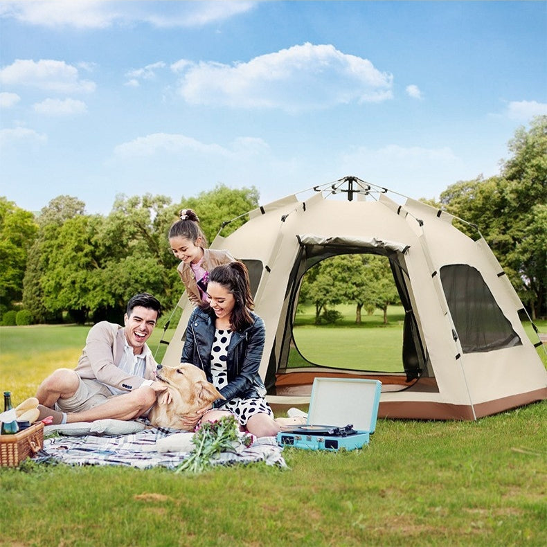 Hexagon-Zelt für Camping & Festivals – Wasserdicht & windgeschützt - ExploreZone