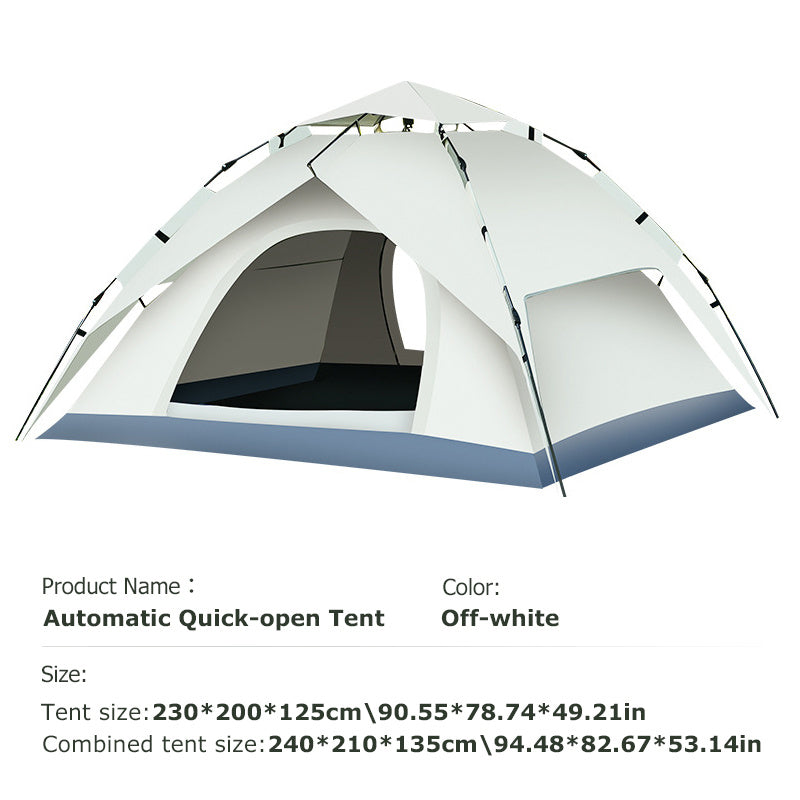 3 Personen Zelt mit Quick-Up System – Sekundenschneller Aufbau - ExploreZone