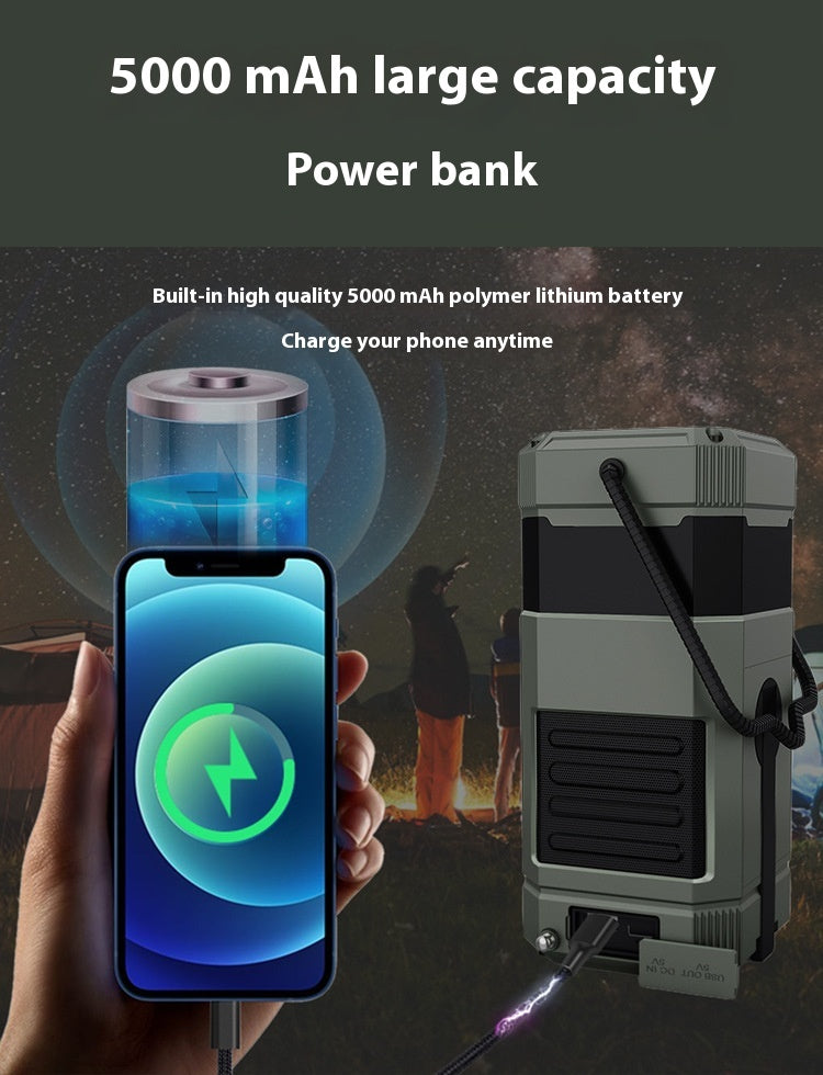 Tragbares Notfallradio mit Powerbank, Licht & Bluetooth - ExploreZone