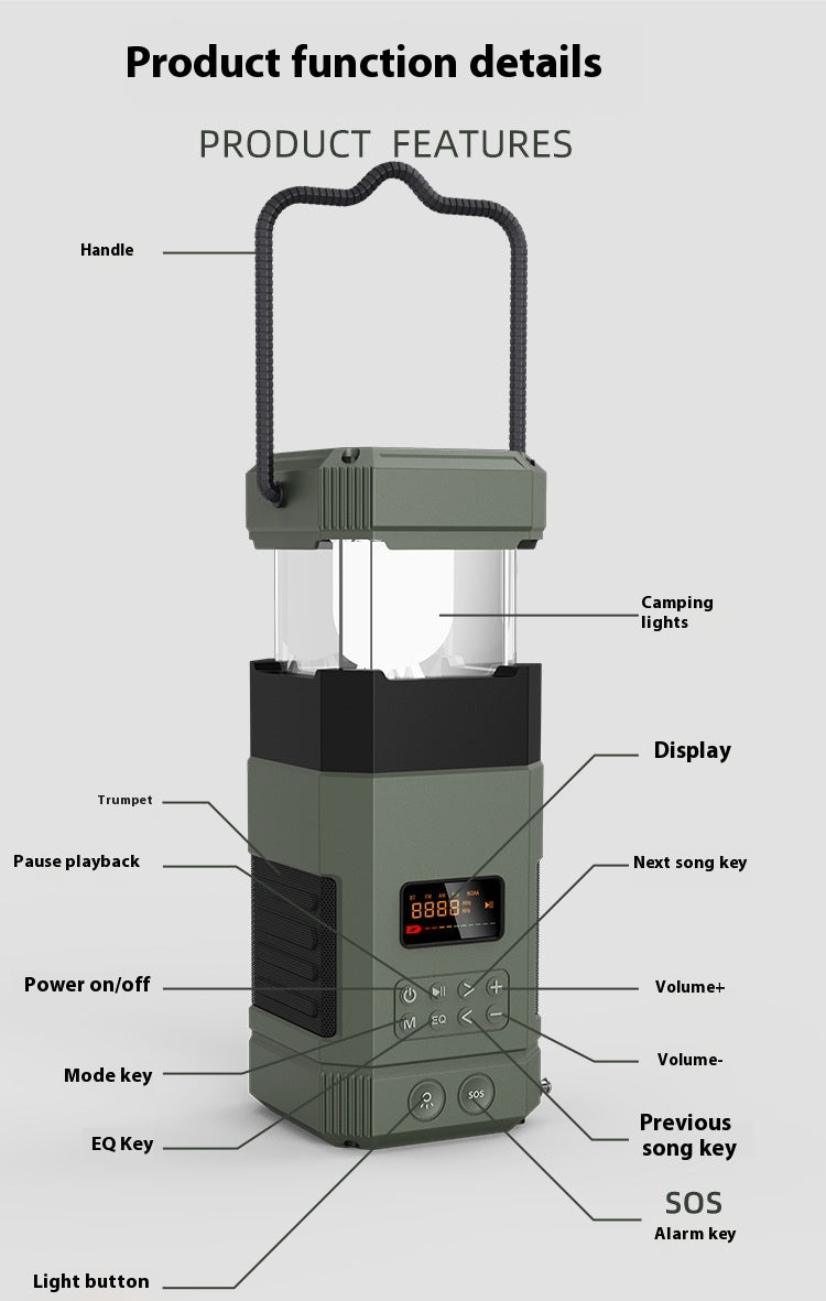 Tragbares Notfallradio mit Powerbank, Licht & Bluetooth - ExploreZone