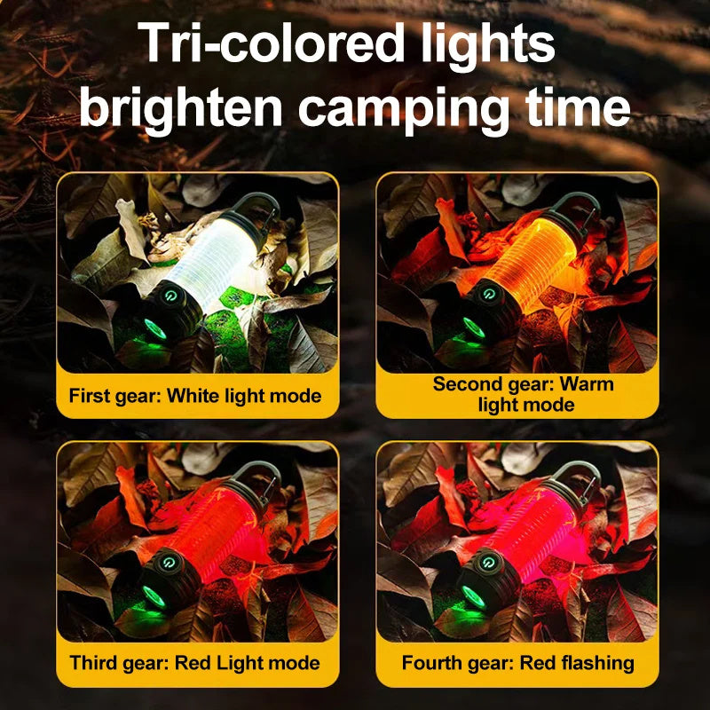 Kompakte Campinglampe mit Nachtlicht & Signallicht – USB-C, wiederaufladbar - ExploreZone